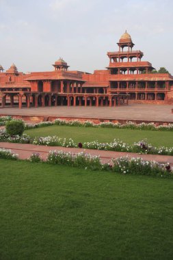 Panch Mahal in Fatehpur Sikri built during second half of 16th century , Agra , Uttar Pradesh , India UNESCO World Heritage Site clipart