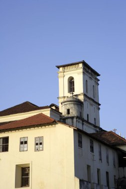 Assisi 'li Aziz Francis Kilisesi' nin Arka Manzarası M.S. 1521 'de inşa edildi, UNESCO Dünya Mirası Alanı, Eski Goa, Velha Goa, Hindistan