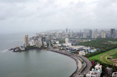 Bandra Worli Rajiv Gandhi 'nin hava görüntüsü. Bombay Mumbai, Maharashtra, Hindistan.