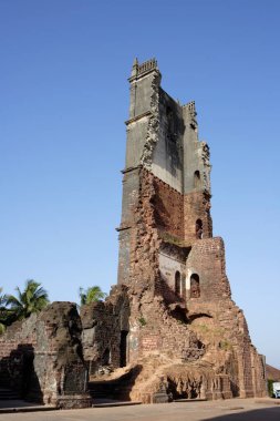 St. Augustine Kilisesi, 1602 yılında inşa edildi, UNESCO Dünya Mirası, Eski Goa, Velha Goa, Hindistan