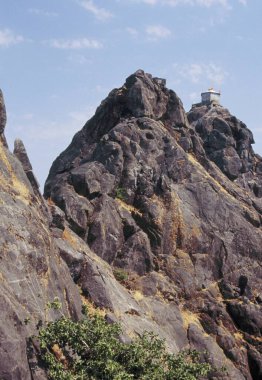 Dattatraya Hindu temple on Girnar hill, Gujarat, India  clipart