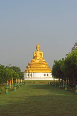 Altın Buda heykeli, Sravasti, Uttar Pradesh, Hindistan 