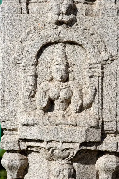 stock image Goddess Lakshmi statue , Hampi , Vijayanagar , UNESCO World Heritage , Deccan plateau , Taluka Hospet , District Bellary , Karnataka , India