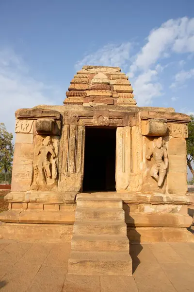stock image Entrance of Kadasiddeshvara Temple , Pattadakal , UNESCO World Heritage site , Chalukya , District Bagalkot , Deccan plateau, Karnataka , India