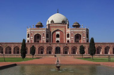 Humayunların mezarı 1570 'te inşa edildi, Delhi, Hindistan UNESCO Dünya Mirası Alanı