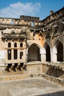 Karnataka Hindistan Asya 'da Hampi' de Queens Hamamı 