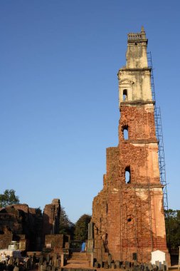 St. Augustine Kilisesi, 1602 yılında inşa edildi, UNESCO Dünya Mirası, Eski Goa, Velha Goa, Hindistan