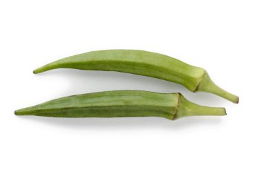 Beyaz arka planda İki Bayan Parmak