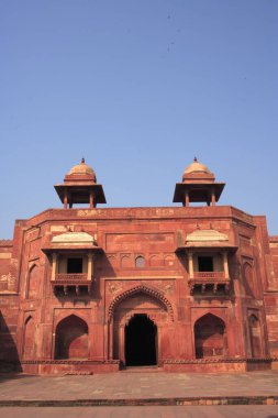 Fatehpur Sikri 'deki Jodh Bais sarayı 16. yüzyılın ikinci yarısında inşa edildi, Agra, Uttar Pradesh, Hindistan UNESCO Dünya Mirası Bölgesi