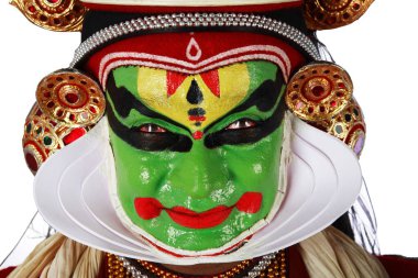 Güney Hintli kathakali dansçısı, Kerala, Hindistan  