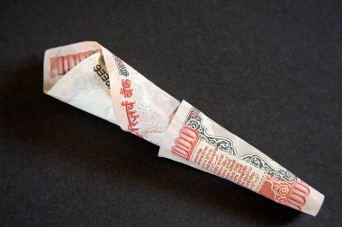 Hindistan banknotları, para ve finans kavramı 