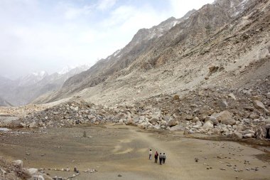 Trekkers returning to Gangotri Uttarakhand India Asia clipart