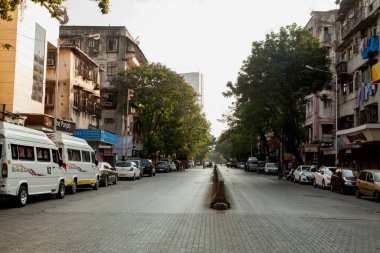 Balasaheb thackeray mumbai maharashtra Hindistan 'ın ölümünden dolayı boş bir yol. 