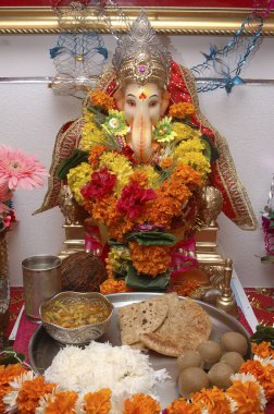 Ganesh Ganpati Festivali, Thane, Maharashtra, Hindistan.