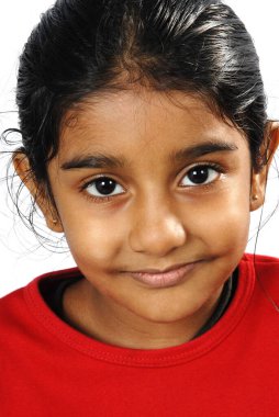 Genç Güney Asyalı Hintli kızın portresi 