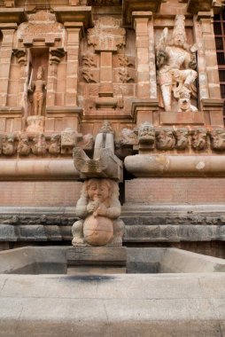Brihadeshwara Tapınağı 'nın dışında Raja Chola tarafından Thanjavur, Tamil Nadu, Hindistan' da inşa edilen Büyük Tapınak olarak adlandırılan Tanrıça Heykelleri oyuldu. 