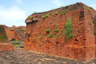 Antik Nalanda Üniversitesi 'nin kalıntıları, Bihar, Hindistan