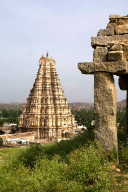 Hampi 'deki Virupaksha Tapınağı, Karnataka, Hindistan 