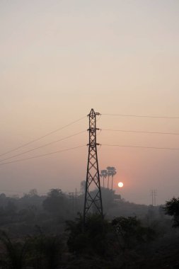 Sunrise, Elektrik Kulesi, Satara, Maharashtra, Hindistan