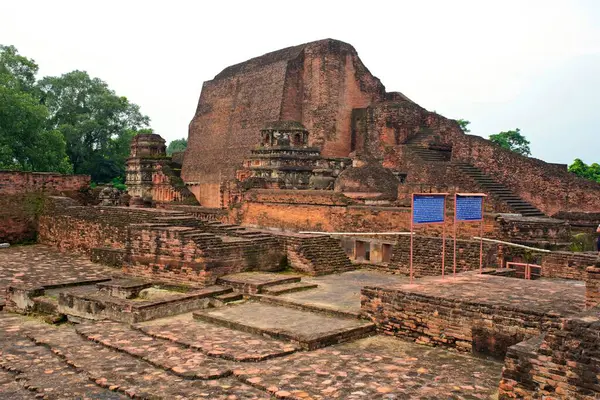 Remains Ancient Nalanda University Bihar India — Stock Photo, Image