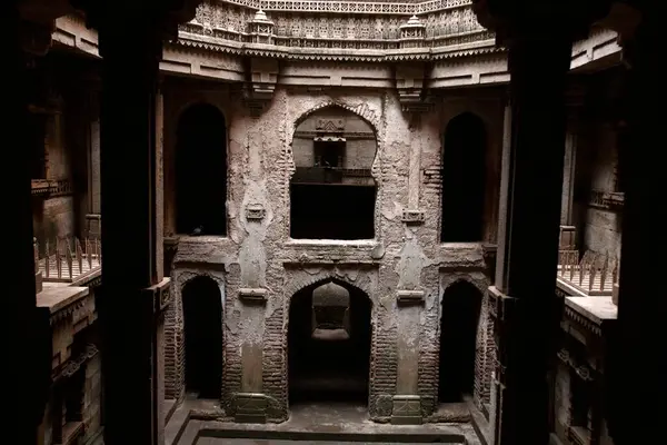 Stock image Adalaj step well or vav built in 1499 AD by Queen Radhabai of Ahmedabad, Gujarat, India 