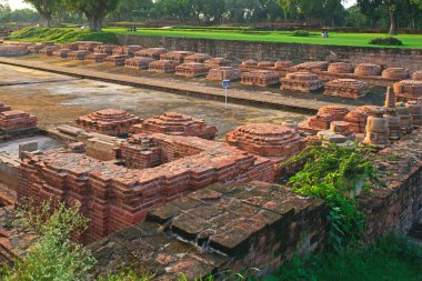 Budist bölgesi, Varanasi yakınlarındaki Sarnath, Uttar Pradesh, Hindistan 
