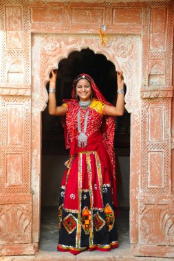 Rajasthani, Rajasthan, Hindistan 'da. Yakın çekim.