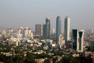 Dadar Prabhadevi 'nin hava görüntüsü, Bombay, Mumbai, Maharashtra, Hindistan