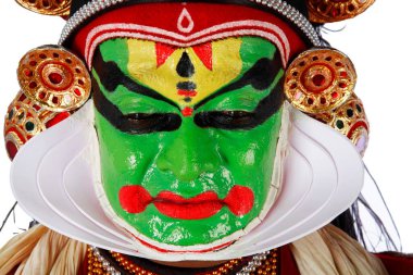 Güney Hintli kathakali dansçısı, Kerala, Hindistan  