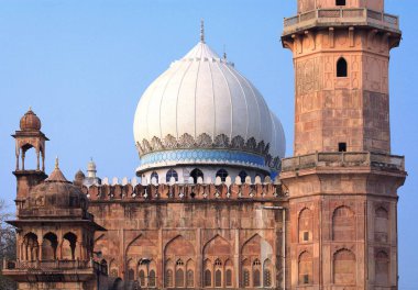 Side view of Taj_ul masjid built in 1868 by Shah Jahan begum, Bhopal, Madhya Pradesh, India  clipart