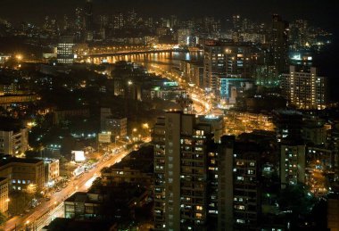 Worli ve mahalakshmi 'nin havadan görünüşü, Bombay Mumbai, Maharashtra, Hindistan 