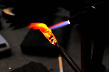 Glass Handicraft Surat Gujarat Hindistan Asya Aralık 2010 