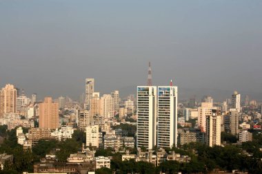Dadar Prabhadevi 'nin hava görüntüsü, Bombay, Mumbai, Maharashtra, Hindistan 