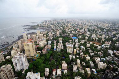 Bandra bando standının havadan görünüşü, Bombay Mumbai, Maharashtra, Hindistan  