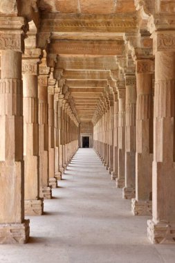 Pillars and hall of jama masjid , Mandu , Madhya Pradesh , India clipart
