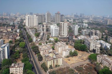 Parel 'in havadan görünüşü, Bombay Mumbai, Maharashtra, Hindistan 