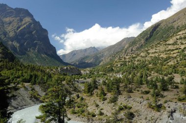 Yukarı Pisang Dağları, Nepal manzarası 