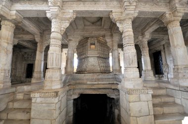 Adinath Jain Tapınağı Ranakpur Rajasthan Hindistan Asya Haziran 2010