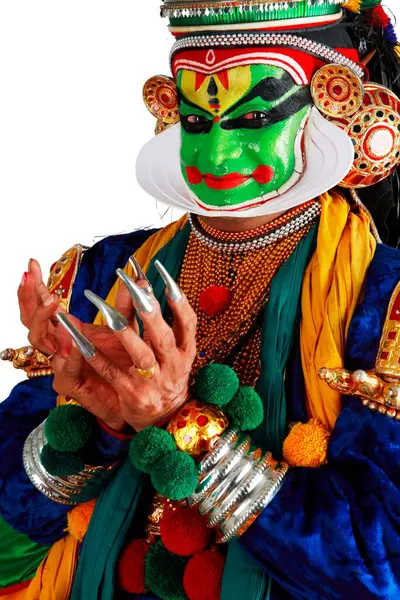 Güney Hintli kathakali dansçısı, Kerala, Hindistan  
