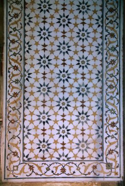 Pietra Dura work in Itimad-ud-Daula Itimad ud Daula Tomb , Agra , uttar pradesh , india clipart