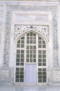 Taj mahal 'de dünyanın 7. Harikası, Agra, Uttar Pradesh, Hindistan' da sanat çalışmaları.