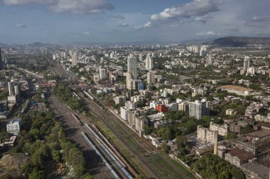 View Aerial, Mumbai, Maharashtra, Hindistan, Asya 