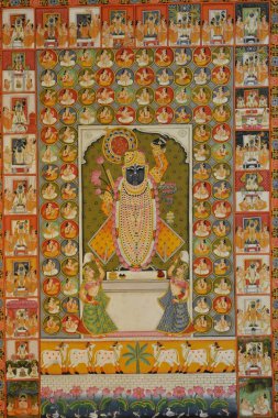 Lord Srinathji Nathdwara pichwai artwork painting clipart