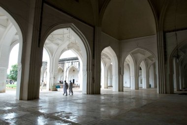 The arcaded prayer hall of the Jamia Masjid built by Ali Adil Shah in 1578 in Bijapur, Karnataka, India  clipart