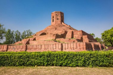 Chaukhandi Budist Stupa, Sarnath, Uttar Pradesh, Hindistan, Asya