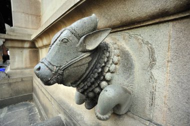 Nandi Bull head at phaltan temple, satara, Maharashtra, India, Asia  clipart