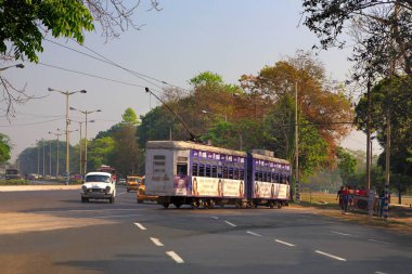 Tramvaylar, kolkata, batı bengal, Hindistan, Asya 