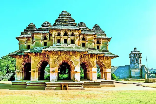 stock image Lotus Mahal, stone palace, Hampi, Karnataka, India, Asia