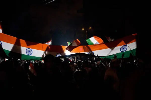 stock image Flags at ramlila maidan delhi India Asia 