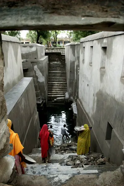 Stock image Construction going on by community service, Dilwara, Rajasthan, India 